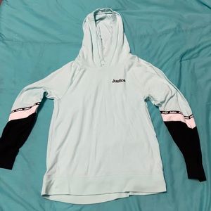 Girls Justice Active Long Sleeve Hooded Shirt